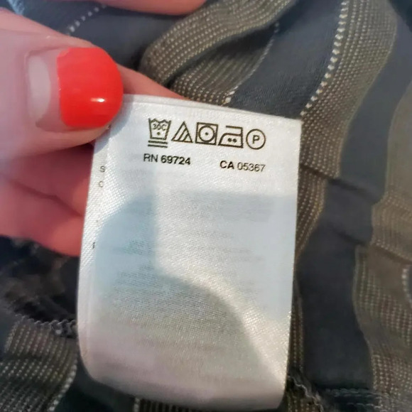 COLUMBIA Men's Graphite Stripe Collared Shirt Size XXL Snap Front Double pocket - Picture 10 of 15